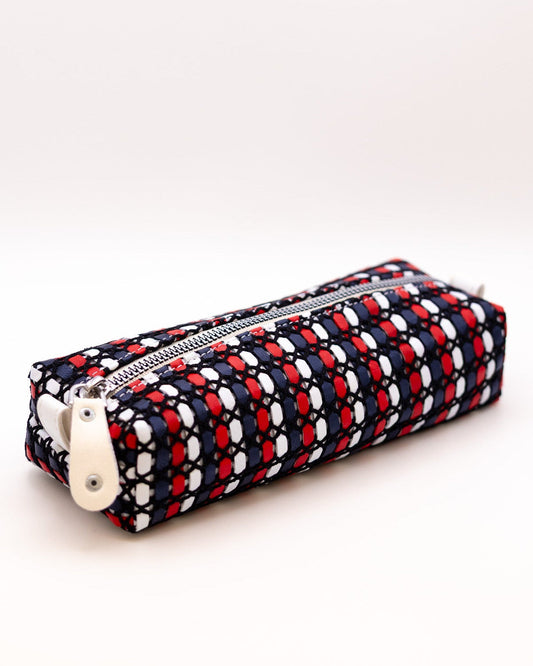 The Pencil Pouch - Woven Red/White/Blue