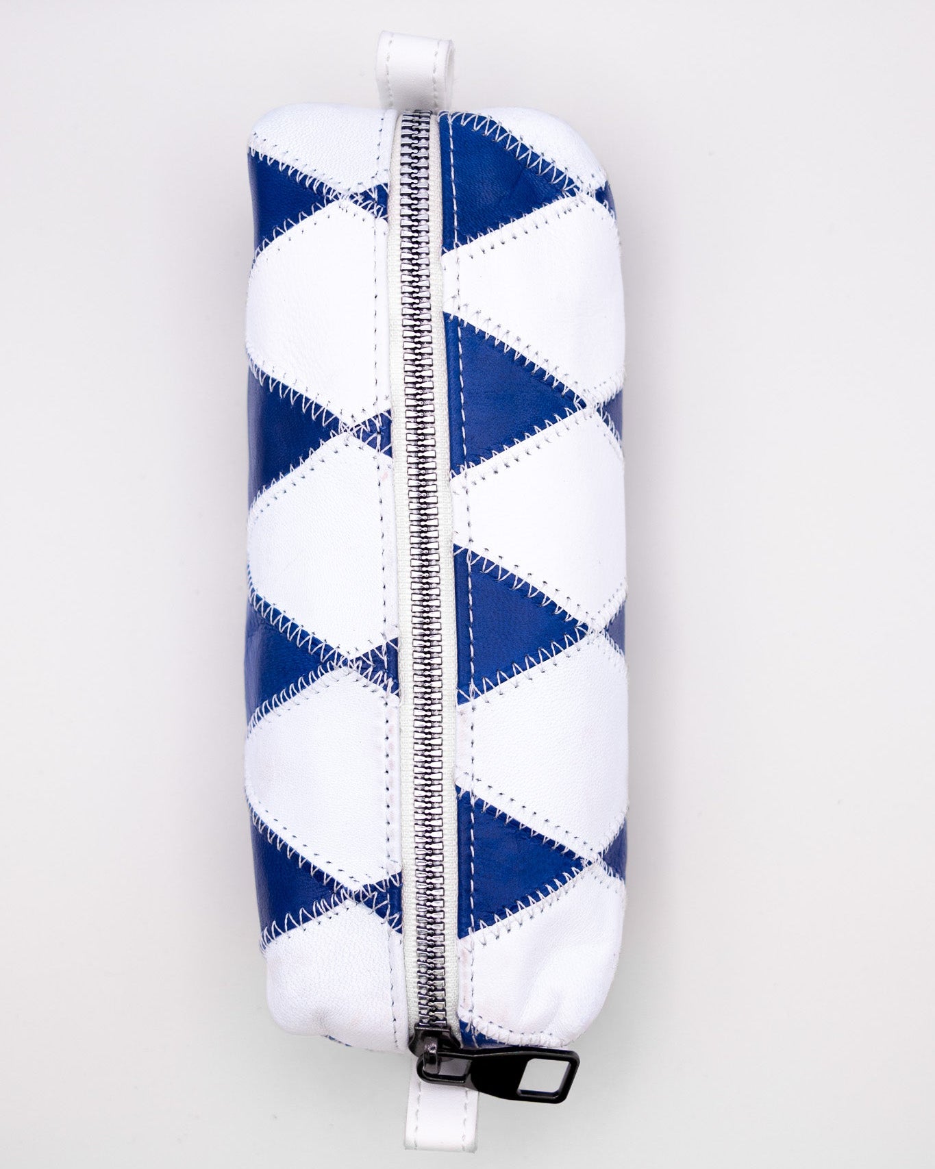 The Navy and White Pencil Case
