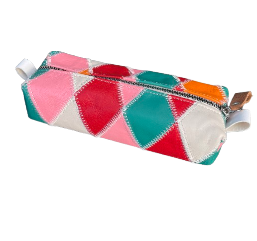 The Pencil Pouch - Green/Red/Pink