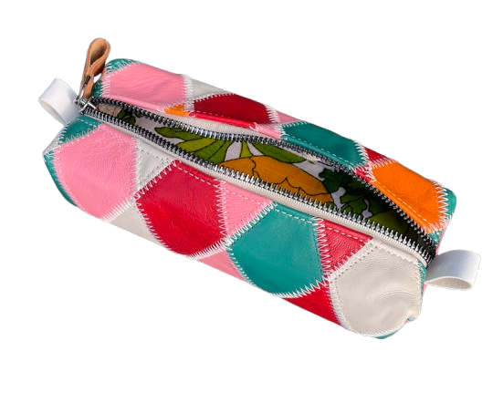 The Pencil Pouch - Green/Red/Pink